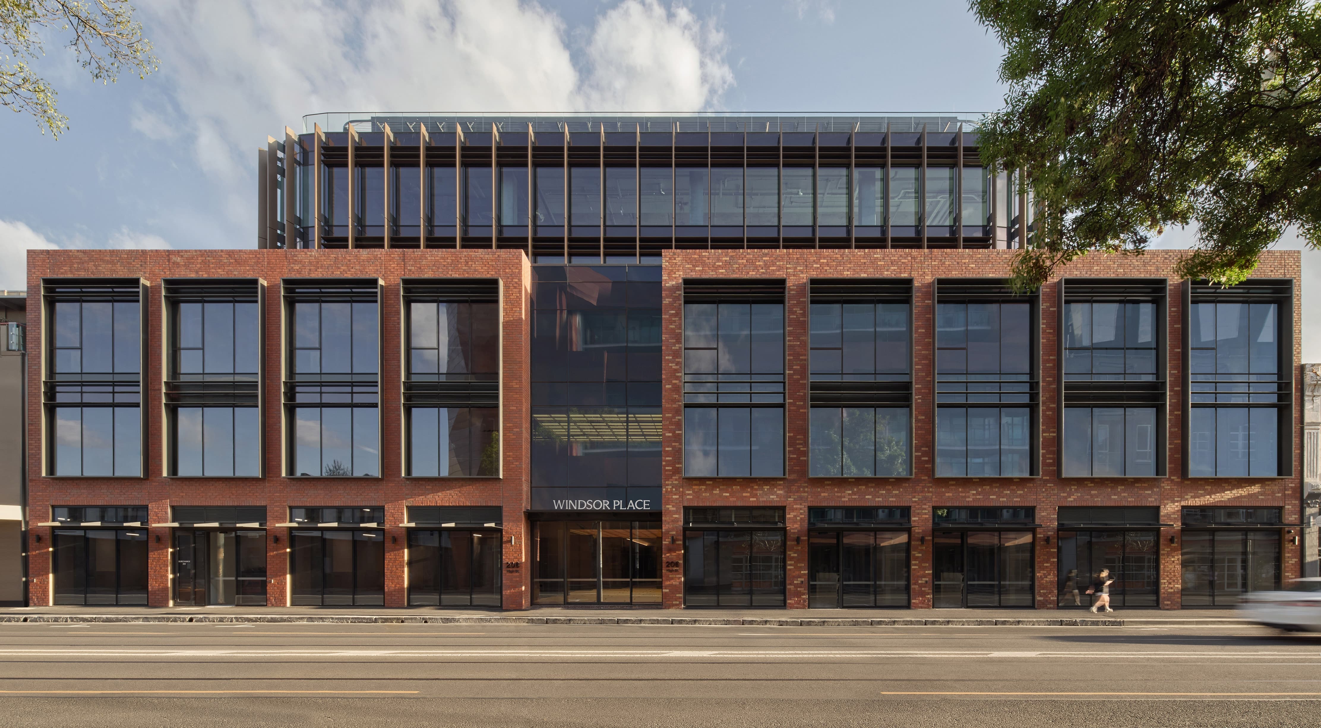 Front view of building.